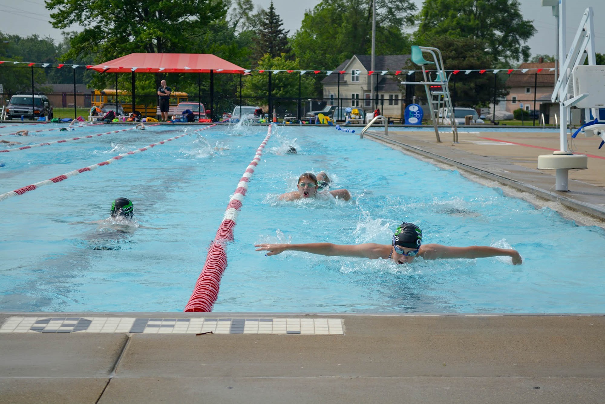 Youth swimming at Kik Pool.