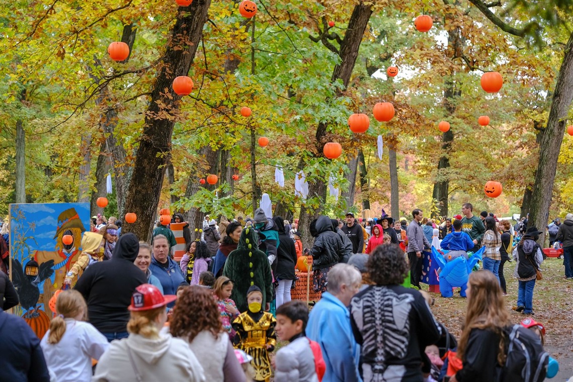 Attendees at Halloween Forest.